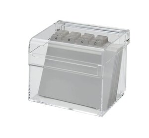 Boîte à fiches Acrylique Transparent A7 avec intercalaires MAUL