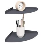 vidaXL Étagère Flottante d'Angle 2 pc Anthracite 24 x 24 x 2 cm