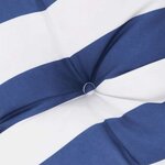 vidaXL Coussins de chaise à dossier bas lot de 4 rayures bleu/blanc