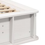 vidaXL Cadre de lit avec stockage Blanc 90 x 200 cm Bois composite