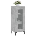 vidaXL Buffet Gris béton 34 5x34x90 cm Bois d'ingénierie
