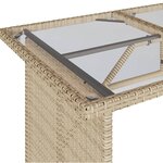 vidaXL Ensemble à manger de jardin et coussins 2 Pièces beige poly rotin