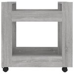 vidaXL Chariot de bureau Sonoma gris 60x45x60 cm Bois d'ingénierie