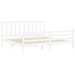 vidaXL Cadre de lit sans matelas blanc 200x200 cm bois massif de pin