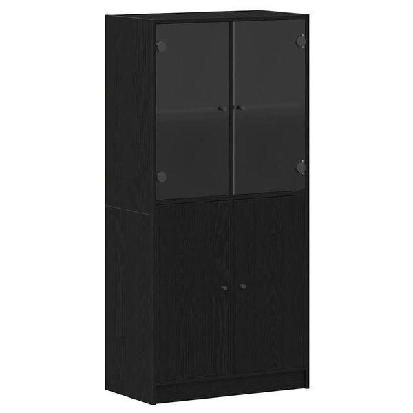vidaXL Haut Armoire Chêne noir 68 x 37 x 142 cm