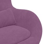 vidaXL Chaise Œuf avec Pouf Violet Velours