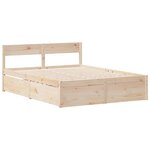 vidaXL Cadre de lit sans matelas 140x200 cm bois massif de pin