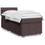 vidaXL Sommier à lattes de lit avec matelas Marron foncé 90x200 cm