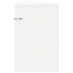 vidaXL Table d'appoint Blanc 39 7 x 39 7 x 60 cm Bois d'ingénierie