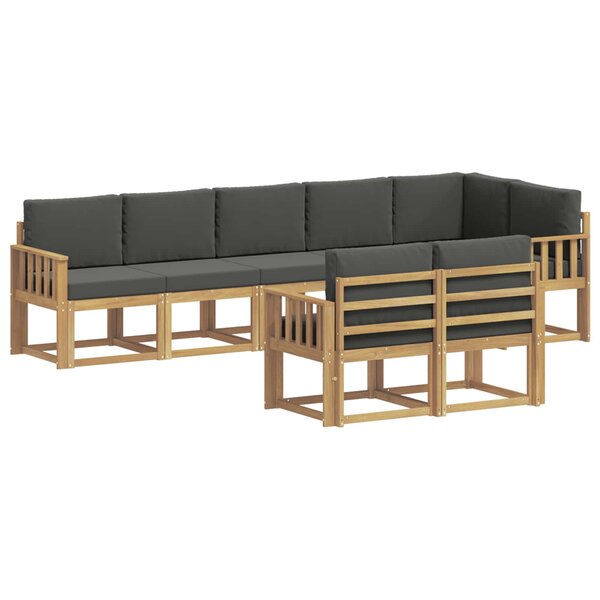 vidaXL Ensemble de canapés d'extérieur 8 pc Blanc et anthracite