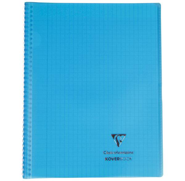 Cahier protège-cahier Koverbook Piqué Polypro 24x32 cm 160 P Seyes Coloris Aléatoire CLAIREFONTAINE