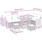 vidaXL Ensemble de canapé de jardin avec coussin 9 Pièces Gris
