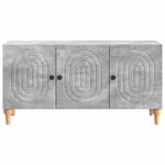 vidaXL Meuble TV Gris béton 99 x 34 5 x 50 cm Bois d'ingénierie