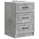 vidaXL Cabinet de chevet Gris béton 43 x 41 x 63 5 cm
