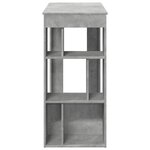 vidaXL Table de bar avec étagères gris béton bois d'ingénierie