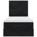 VidaXL Cadre de lit ottoman avec matelas noir 100x200cm velours