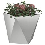 vidaXL Jardinière 2 Pièces Argent 30 x 30 x 30 cm Acier galvanisé