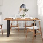 vidaXL Table de salle à manger 154x80x76 cm Bois d'acacia solide