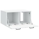vidaXL Meuble TV mural Blanc 59 5 x 41 x 30 cm Bois d'ingénierie