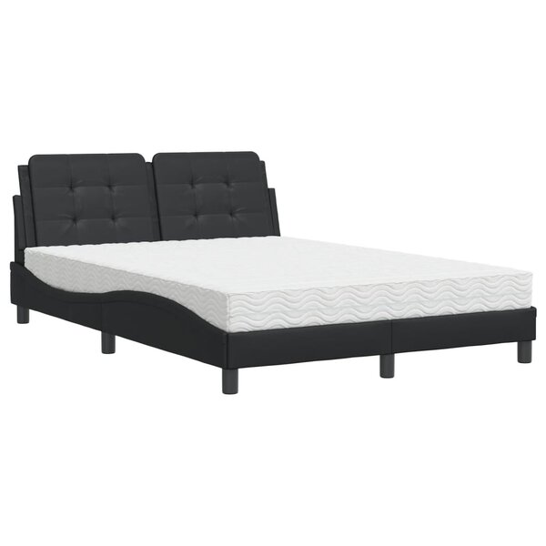 vidaXL Cadre de lit sans matelas Zadar noir 120x200 cm similicuir