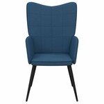 vidaXL Chaise de relaxation Bleu Tissu