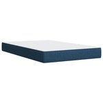 vidaXL Sommier à lattes de lit avec matelas Bleu 120x200 cm Tissu