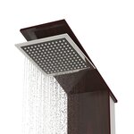 vidaXL Système de panneau de douche Verre Marron