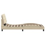 vidaXL Cadre de lit sans matelas crème 80x200 cm tissu