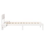 vidaXL Cadre de lit avec tête de lit Blanc 75 x 190 cm Pin massif