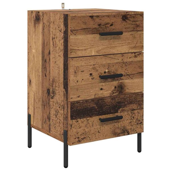 vidaXL Cabinet de chevet Bois ancien 40 x 40 x 66 cm Bois d'ingénierie
