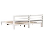vidaXL Cadre de lit avec tête de lit sans matelas blanc 200x200 cm