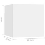 vidaXL Ensemble de meubles TV 4 Pièces Blanc Bois d'ingénierie