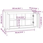 vidaXL Buffet chêne sonoma 102x35x60 cm bois d'ingénierie