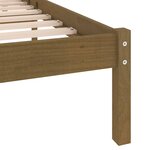 vidaXL Cadre de lit Marron miel Bois de pin massif 200x200 cm