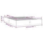 vidaXL Cadre de lit sans matelas marron miel bois massif 135x190 cm
