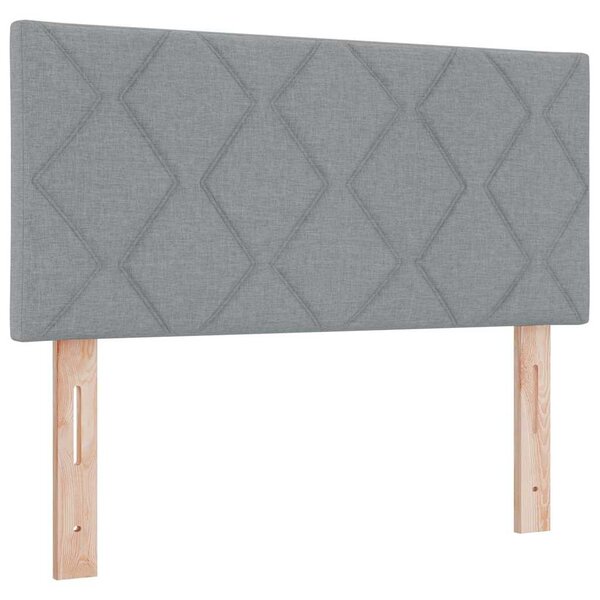 vidaXL Tête de lit avec des lumières à LED Gris clair 100 cm tissu