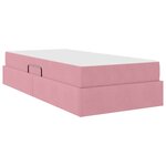 vidaXL Lit avec rangement et matelas Rose 100 x 200 cm Velours