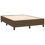 vidaXL Cadre de lit Marron foncé 140x200 cm Tissu