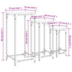 vidaXL Tables d’appoint gigognes 3 Pièces chêne fumé bois d'ingénierie
