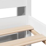 vidaXL Lit bibliothèque sans matelas blanc 150x200 cm bois pin massif