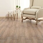 vidaXL Planches de plancher PVC autoadhésif 2 51 m² 2 mm Marron chêne