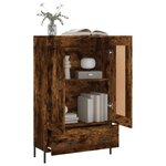 vidaXL Buffet haut chêne fumé 69 5x31x115 cm bois d'ingénierie