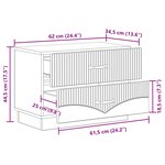 vidaXL Cabinet de chevet Chêne fumé 62 x 34 5 x 44 5 cm