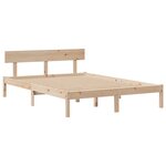 vidaXL Lit bibliothèque sans matelas 140x200 cm bois massif de pin
