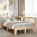vidaXL Lit bibliothèque sans matelas 120x190 cm bois de pin massif
