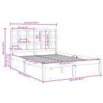 vidaXL Cadre de lit sans matelas 120x190 cm bois massif