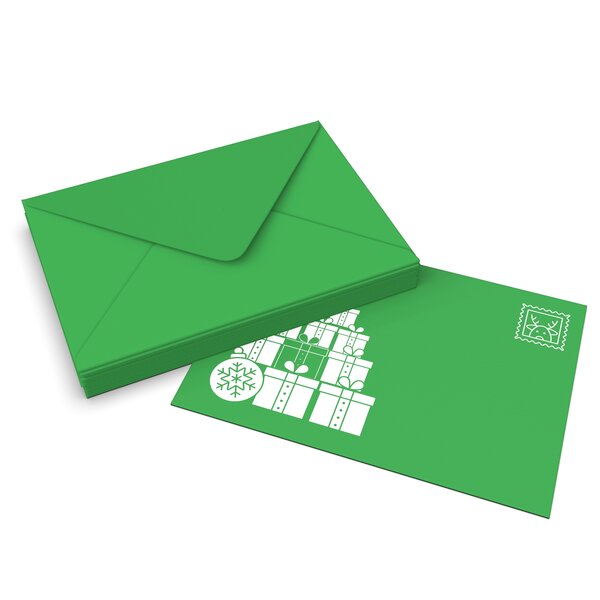 Lot de 20 enveloppes de noël père noël verte profonde 162x229 mm (c5)
