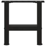 vidaXL Pieds de table basse Noir 2 pièces 40 x (30-31) cm Acier