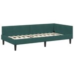 vidaXL Cadre de lit d'angle Vert foncé 80 cm x 200 cm tissu