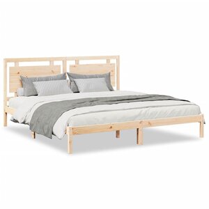 vidaXL Cadre de lit extra long sans matelas 200x210 cm bois massif